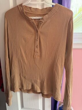 Aerie ribbed long sleeve shirt
